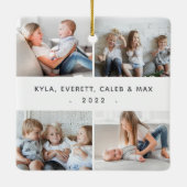 Grootkinderen maken het leven groots | 8 Mini-foto Keramisch Ornament (Achterkant)