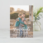 Grootkinderen maken het leven groots feestdagenkaart (Staand voorkant)