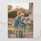 Grootkinderen maken het leven groots folie feestdagenkaart (Voorkant)