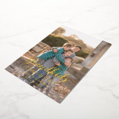 Grootkinderen maken het leven groots folie feestdagenkaart (Gedraaid)