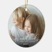 Grootkinderen maken het leven groots | Foto Keramisch Ornament (Links)