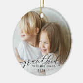 Grootkinderen maken het leven groots | Foto Keramisch Ornament (Links)