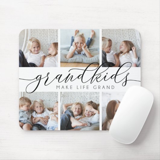 Grootkinderen maken het leven groots | Fotocollage Muismat (Met muis)