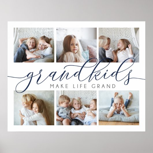 Grootkinderen maken het leven groots | Fotocollage Poster (Voorkant)