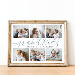 Grootkinderen maken het leven groots | Fotocollage Poster