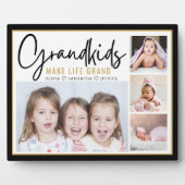 Grootkinderen maken het leven groots gepersonalise fotoplaat (Voorkant)
