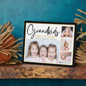 Grootkinderen maken het leven groots gepersonalise fotoplaat (Zijkant)