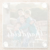 Grootkinderen maken het leven groots glazen onderzetter (Achterkant)