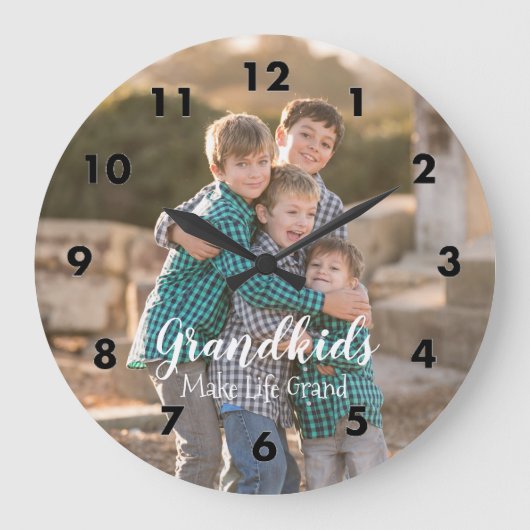 Grootkinderen maken het leven groots grote klok (Voorkant)