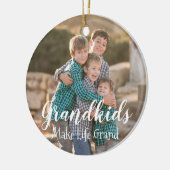 Grootkinderen maken het leven groots keramisch ornament (Links)