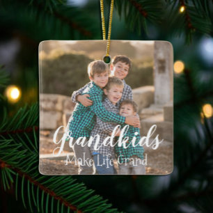 Grootkinderen maken het leven groots keramisch ornament