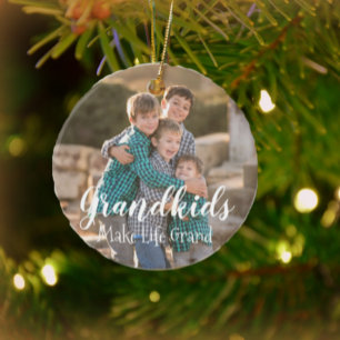 Grootkinderen maken het leven groots keramisch ornament