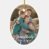 Grootkinderen maken het leven groots keramisch ornament (Voorkant)