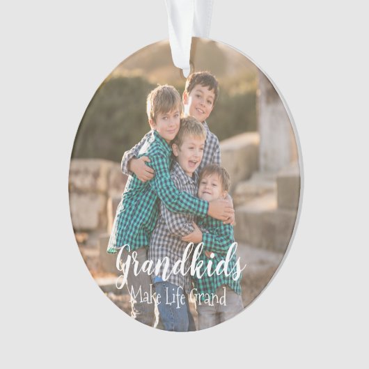 Grootkinderen maken het leven groots ornament (voorkant)