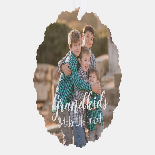 Grootkinderen maken het leven groots ornament kaart (Rechts)