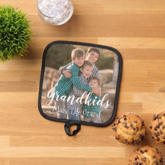 Grootkinderen maken het leven groots pannenlap (Top down)