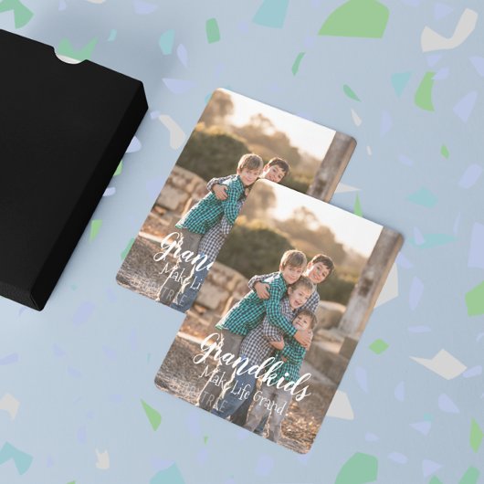 Grootkinderen maken het leven groots pokerkaarten