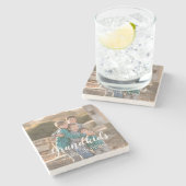 Grootkinderen maken het leven groots stenen onderzetter (Zijkant)