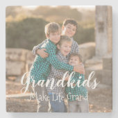 Grootkinderen maken het leven groots stenen onderzetter (Voorkant)