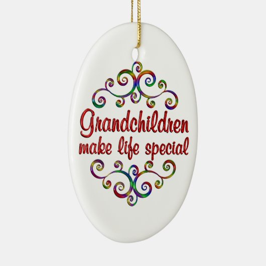 Grootkinderen maken het leven speciaal keramisch ornament (Rechts)