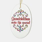 Grootkinderen maken het leven speciaal keramisch ornament (Links)