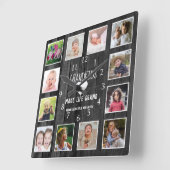 Grootkinderen maken van het leven grote citaat zwa vierkante klok (Hoek)