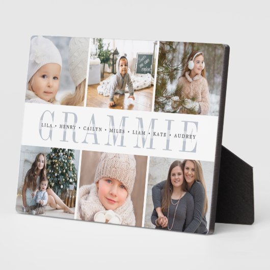 Grootkinderen Namen & fotocollage Fotoplaat (Zijkant)