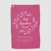 Grootkinderen roze golfhanddoek (Voorkant)