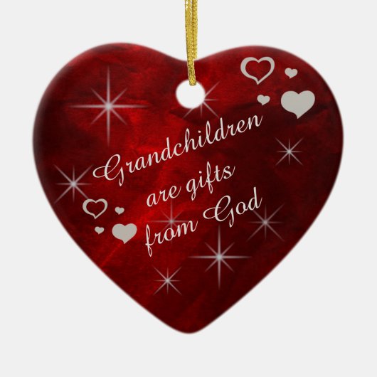 Grootkinderen Star Heart Keepomwille Keramisch Ornament (Voorkant)