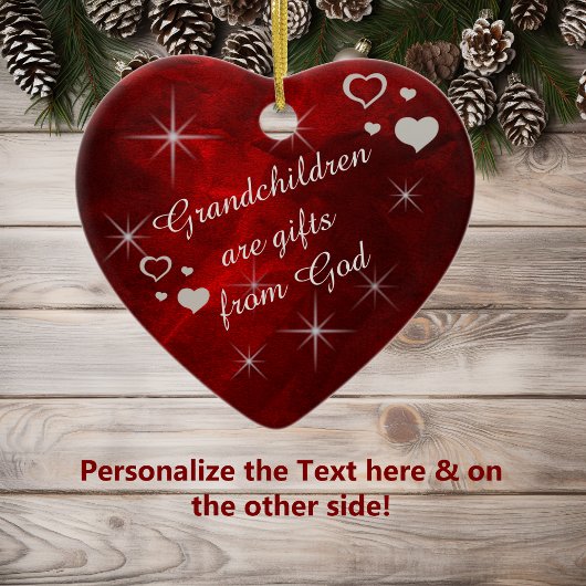 Grootkinderen Star Heart Keepomwille Keramisch Ornament