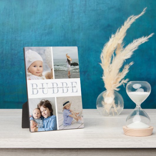 Grootkinderen van aangepaste "Bubbe" foto's Collag Fotoplaat (Zijkant)