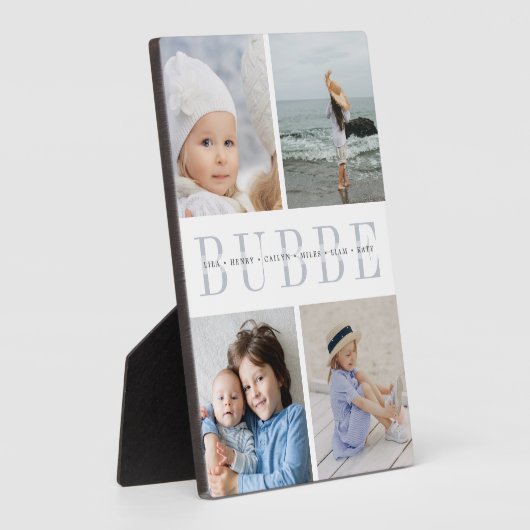 Grootkinderen van aangepaste "Bubbe" foto's Collag Fotoplaat (Zijkant)