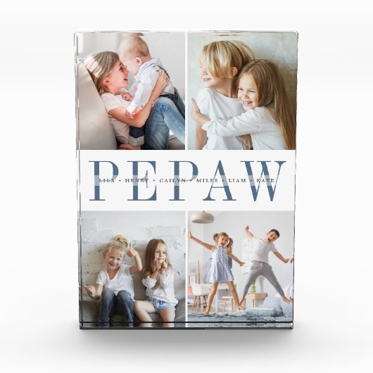 Grootkinderen van aangepaste pepaw fotoblokken (Voorkant)