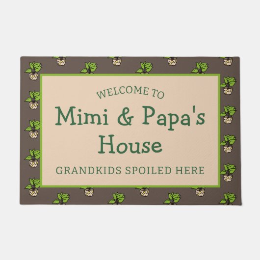 Grootkinderen van grootouders hebben hier gesproke deurmat (Voorkant)