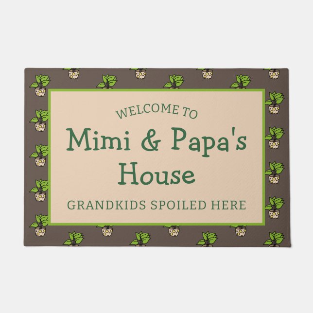 Grootkinderen van grootouders hebben hier gesproke deurmat (Voorkant)