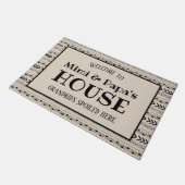 Grootkinderen van Mimi en Papa's huis hebben hier Deurmat (Schuin)