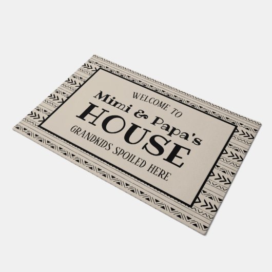 Grootkinderen van Mimi en Papa's huis hebben hier Deurmat (Schuin)