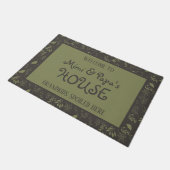 Grootkinderen van Mimi en Papa's huis hebben hier Deurmat (Schuin)