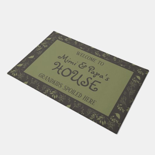 Grootkinderen van Mimi en Papa's huis hebben hier  Deurmat (Schuin)