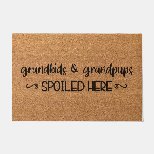 Grootkinderen Welkom Doormat, grootouders Gift Deurmat (Voorkant)