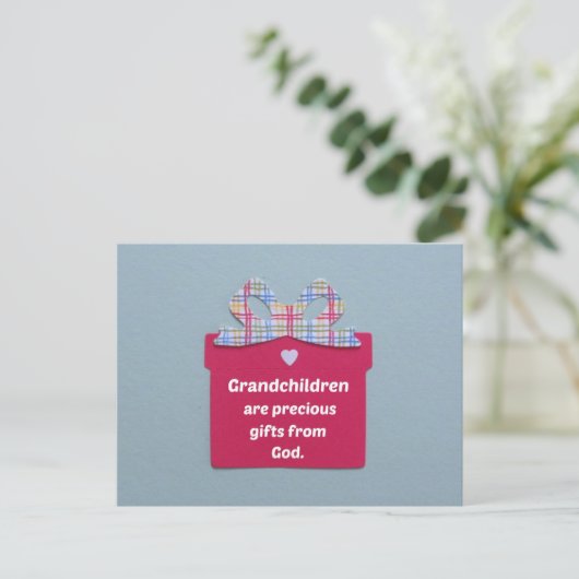 Grootkinderen zijn edele cadeautjes van God Briefkaart (Staand voorkant)