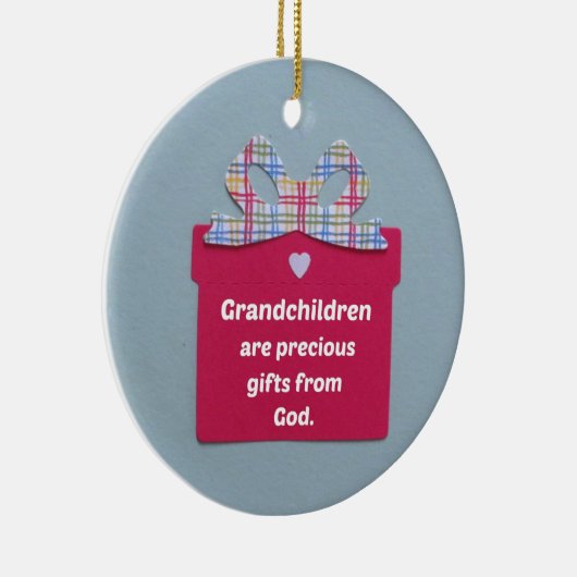 Grootkinderen zijn edele cadeautjes van God Keramisch Ornament (Rechts)