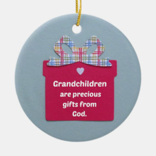 Grootkinderen zijn edele cadeautjes van God Keramisch Ornament