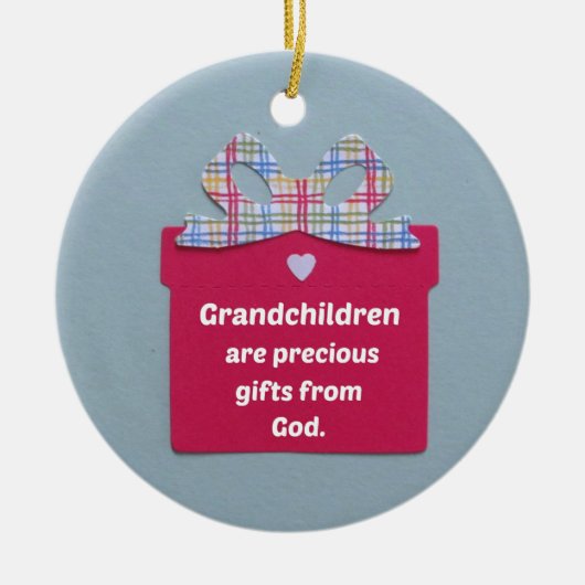 Grootkinderen zijn edele cadeautjes van God Keramisch Ornament (Voorkant)