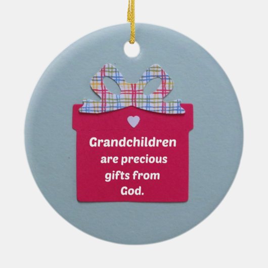 Grootkinderen zijn edele cadeautjes van God Keramisch Ornament (Achterkant)