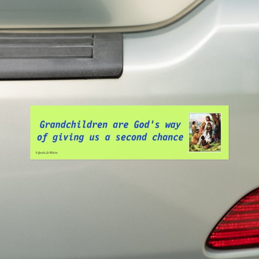 Grootkinderen zijn Gods manier Bumpersticker (Op auto)