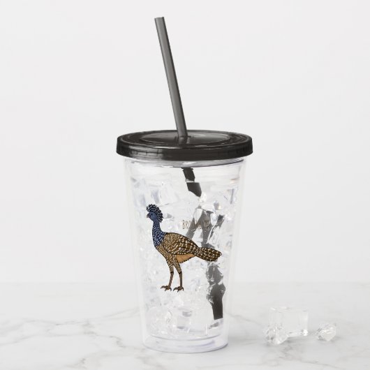 Grootkoeienvogelschilderij cartoon acryl drinkbeker (Voorkant ijs)