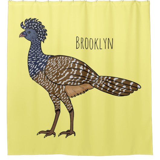 Grootkoeienvogelschilderij cartoon douchegordijn (Voorkant)