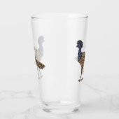 Grootkoeienvogelschilderij cartoon glas (Links)