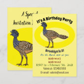 Grootkoeienvogelschilderij cartoon kaart (Voorkant / Achterkant)